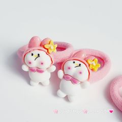 Cột tóc Charm to Kuromi Cinnamoroll Melody Flan (cặp)