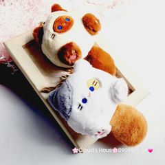 Móc Khóa Gấu Bông Mèo Bông Dễ Thương Squeaker Có Tiếng