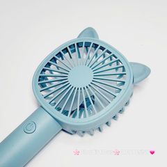 Mini Fan - Quạt Cầm Tay Tai Thú Nhiều Màu ( có đế rời để bàn)