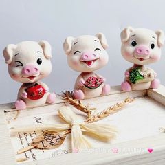 Bộ tượng 3 chú heo ăn trái cây (126k/1 bộ)