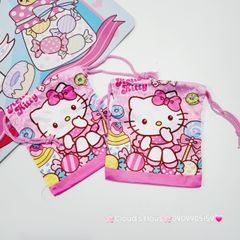 Túi Vải Dây Rút mini Hello Kitty & Doraemon