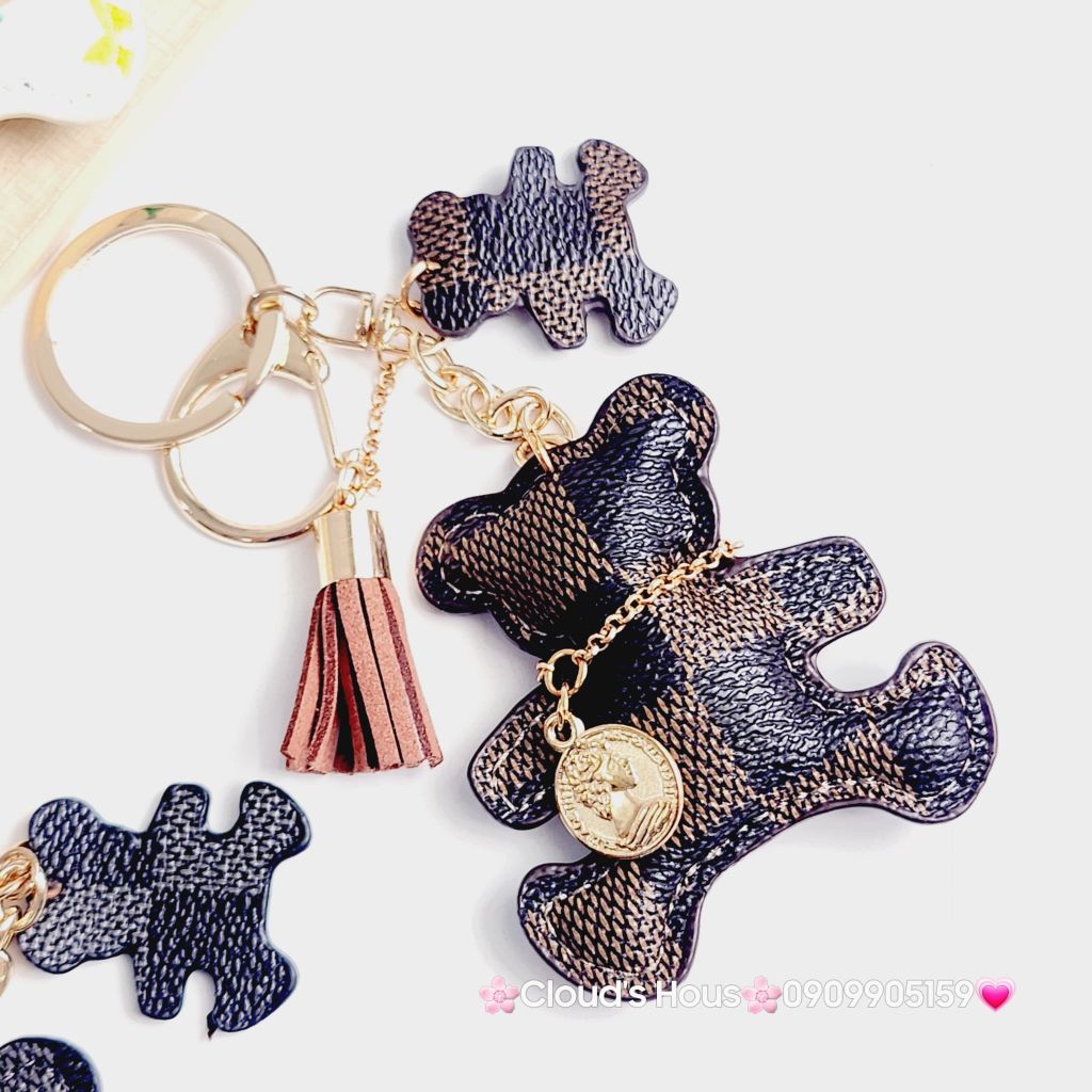 Móc Khóa Gấu Da LV Sang Chảnh