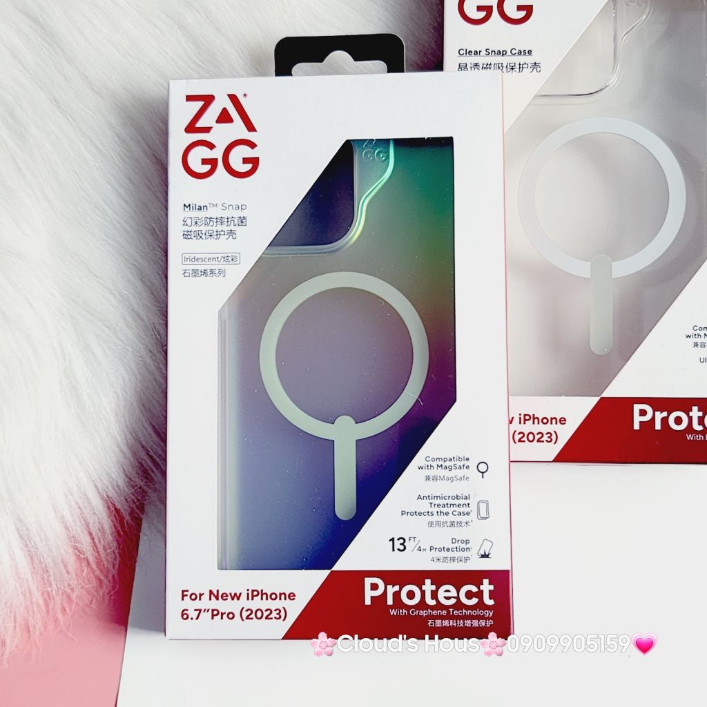 Case Ốp điện thoại iPhone ZAGG Chính hãng Trong Magsafe iPhone 15Promax