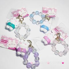 Móc Khóa đeo tay hoạt hình kute Thỏ Trắng Mặc Áo