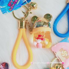 Móc Khoá Bình Nước Bling Bling Tai Mickey & Candy