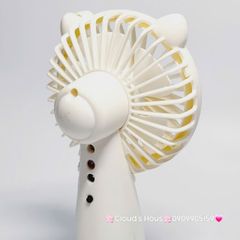 Mini Fan - Quạt Cầm Tay - Để Bàn Tai Mèo Màu Trơn Nhiều Màu