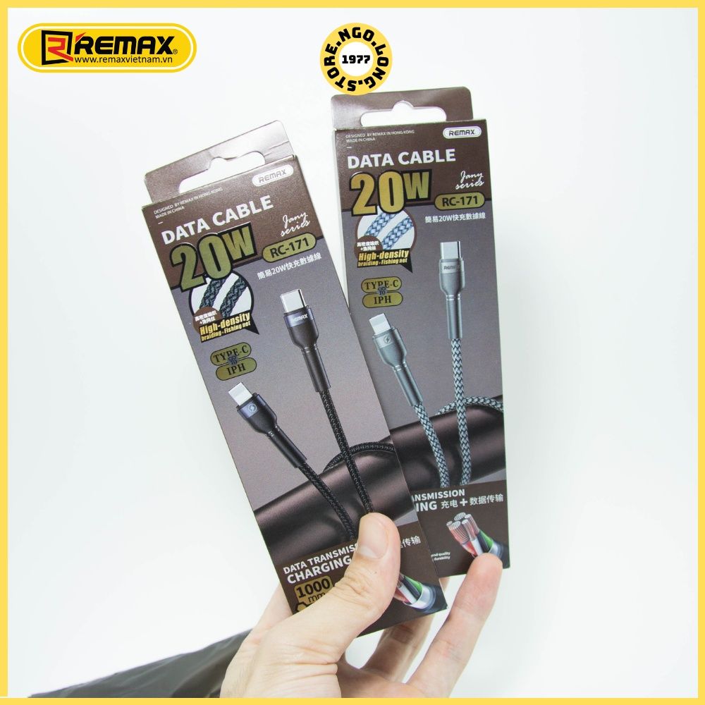 Cáp Sạc Nhanh Remax RC-171 20W 1M TypeC to Lightning