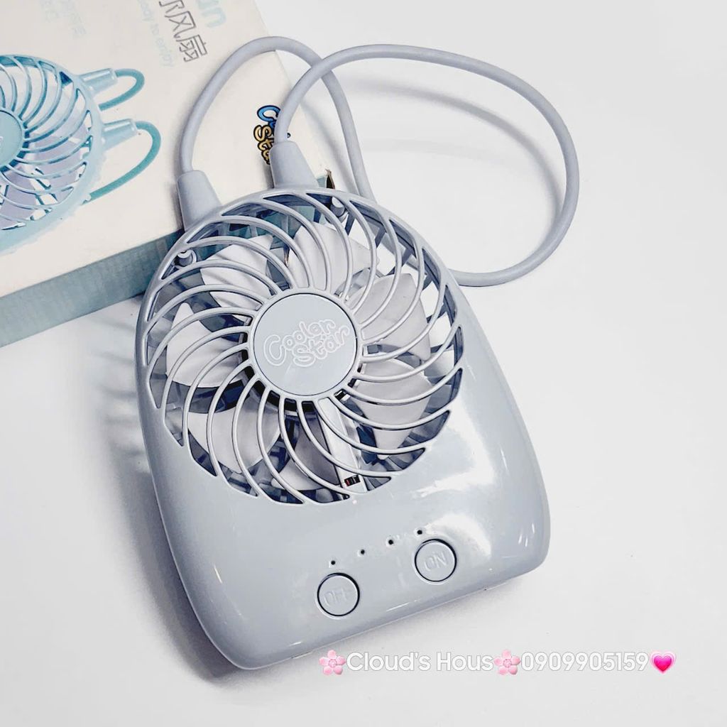 Mini Fan - Quạt Cầm Tay - Để Bàn Có Dây Xách Du Lịch
