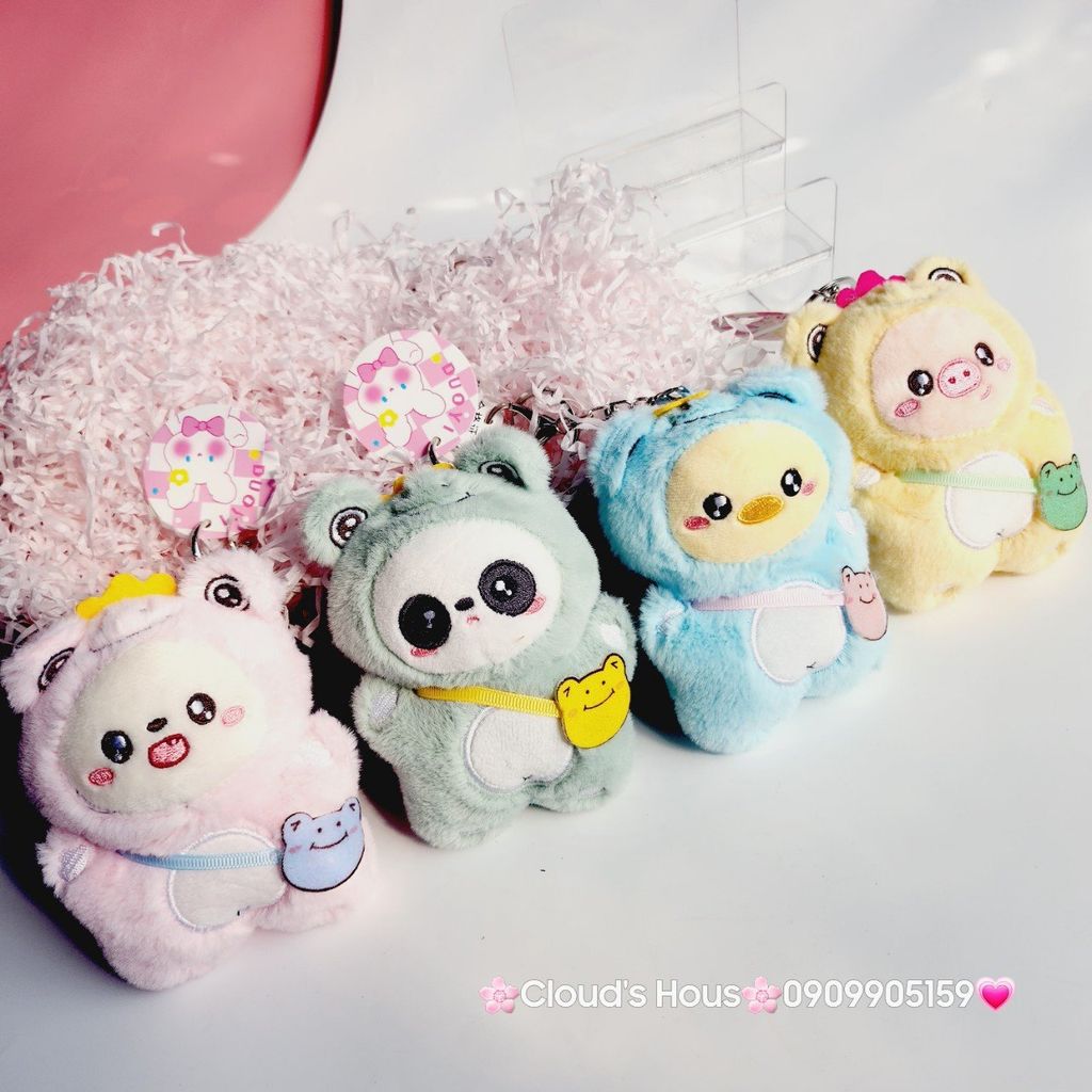 Móc Khóa Gấu Bông Đeo Túi Cosplay Nhiều Màu Dễ Thương (Có hương thơm)
