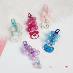 Vòng charm đeo airpod hạt bling bling kèm charm kute - chùm nho