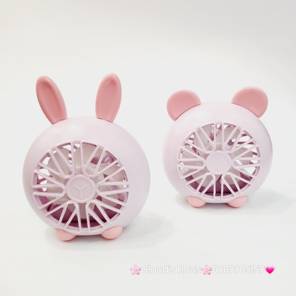 Mini Fan - Quạt Tai Thỏ và Gấu để bàn siêu mini