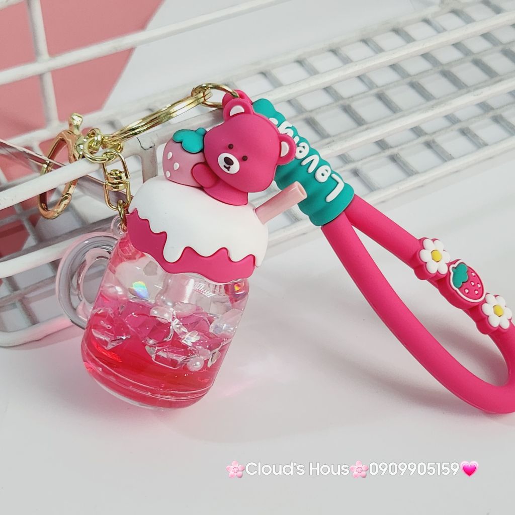 Móc khóa Gấu dâu Lotso nước Lovely