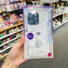 Case Ốp điện thoại Iphone X&M trong loang màu đính đá iPhone Xsm/11/12/13/14/15/Plus/Pro/Promax