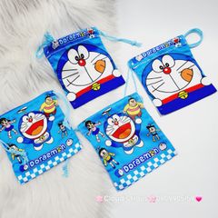 Túi Vải Dây Rút mini Hello Kitty & Doraemon