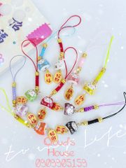 Móc Điện Thoại Móc Túi Phụ Kiện Đẹp Mèo Thần Tài Mini chất liệu sứ