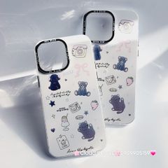 Case Ốp điện thoại iPhone Gấu Mèo Chó Nền Trắng Hologram Music sing a Song iPhone 11/12/13/14/15/Pro/Promax