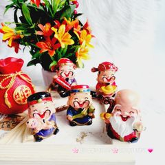 Bộ 5 Ông Tượng Thần Tài ( Phúc - Lộc - Thọ - Tài - Hỷ ) -trang trí nhà cửa