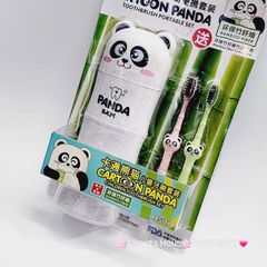 Bàn Chải Kèm Hộp Đựng Panda Bamboo Fiber Cho Bé