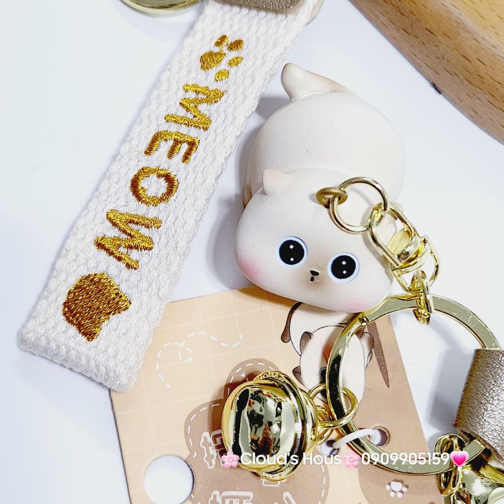 Móc Khóa Mèo Mập Ú Cute Meow bằng sứ