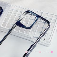 Case Ốp điện thoại iPhone Bolema Trong Nhám Viền Màu iPhone 13/14/15/Pro/Promax ( trong không vàng)