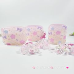 Cover Case Vỏ bảo vệ Airpod Hoa Tulip Trong Phao Gợn Sóng Kèm Charm Airpod 1/2/3/Pro/Pro2