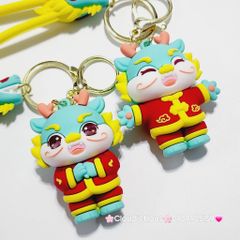 Móc Khóa Rồng Xanh Áo Đỏ Chúc TẾT (2 dây)