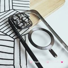 Case Ốp điện thoại iPhone J-Case Magsafe Trong Viền màu iPhone 15Promax