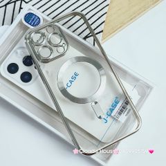 Case Ốp điện thoại iPhone J-Case Magsafe Trong Viền màu iPhone 15Promax