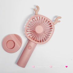 Mini Fan - Quạt Cầm Tay Tai Thú Nhiều Màu ( có đế rời để bàn)