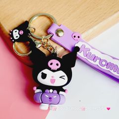 Móc Khóa Kuromi Đen & Tím