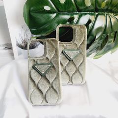 Case Ốp điện thoại iPhone Prada Vải Nhung Sang Chảnh iPhone 11/12/13/14/15/Pro/Promax