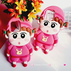 Case Ốp điện thoại iPhone Su dẻo Cô Bé Bút Chì Đồ Hồng iPhone 6P/7P/8P/X/Xs/XSMax/11/12/13/14/15/Pro/Promax