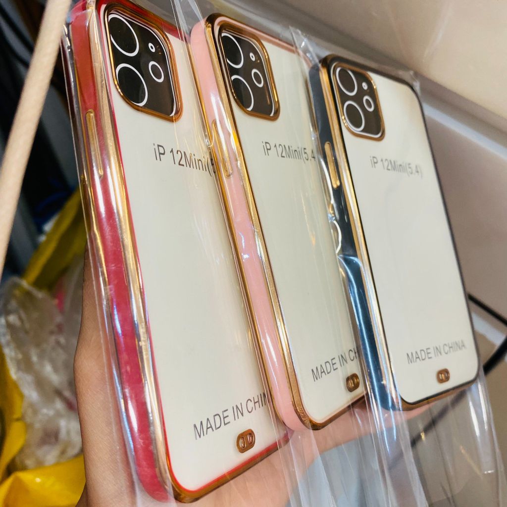 Case Ốp điện thoại iPhone Viền xi cam Trong dẻo