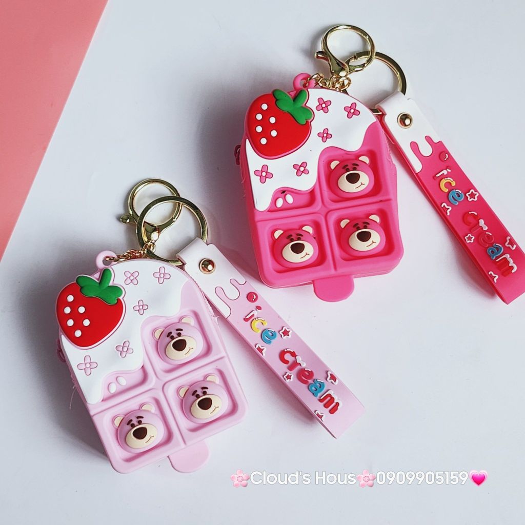 BÓP MÓC KHOÁ Silicone Lotso Ice Cream Pop It
