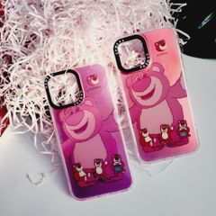 Case Ốp điện thoại iPhone Gấu dâu Lotso hologram iPhone 11/12/13/14/Pro/Promax