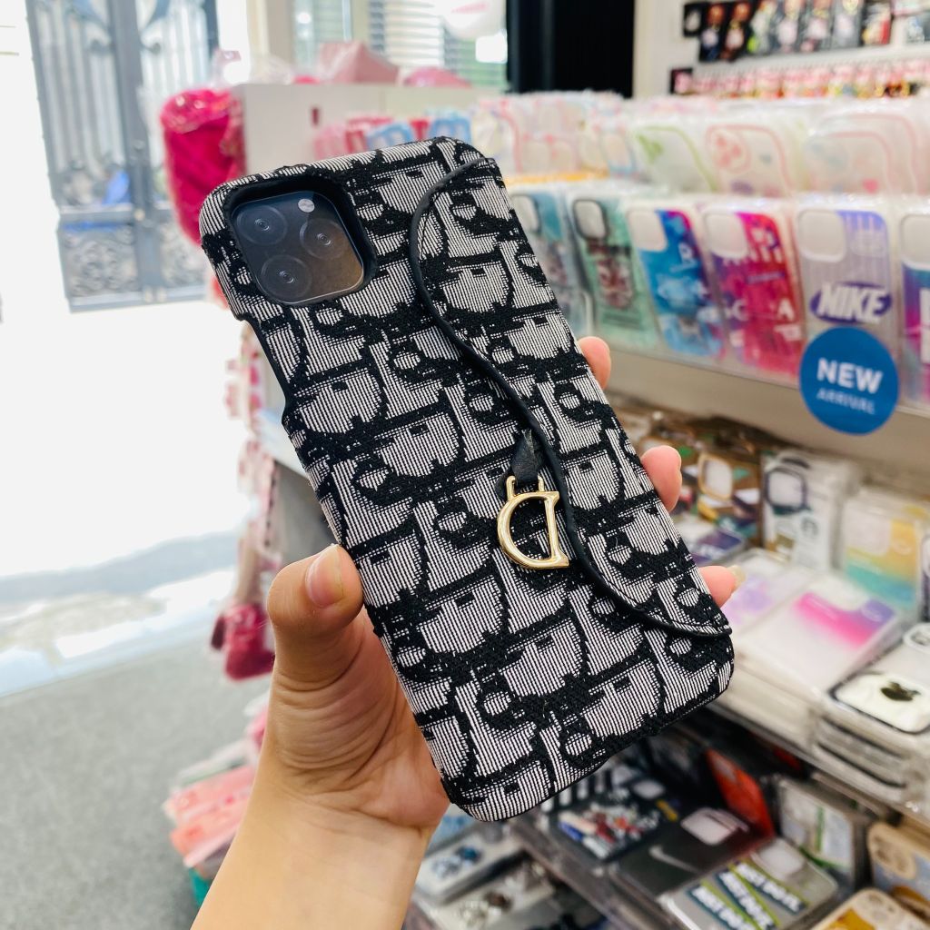 Case Ốp điện thoại Iphone Dior Da Đựng thẻ iPhone Xsm/11/12/13/14/Plus/Pro/Promax