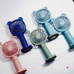 Mini Fan - Quạt Cầm Tay Tai Thú Nhiều Màu ( có đế rời để bàn)