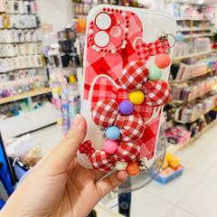 CASE iPhone Tua Rua Nơ Đỏ Trong Dẻo - TẾT