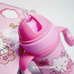 Bình nước giữ nhiệt Hello Kitty Có quai cầm cho bé