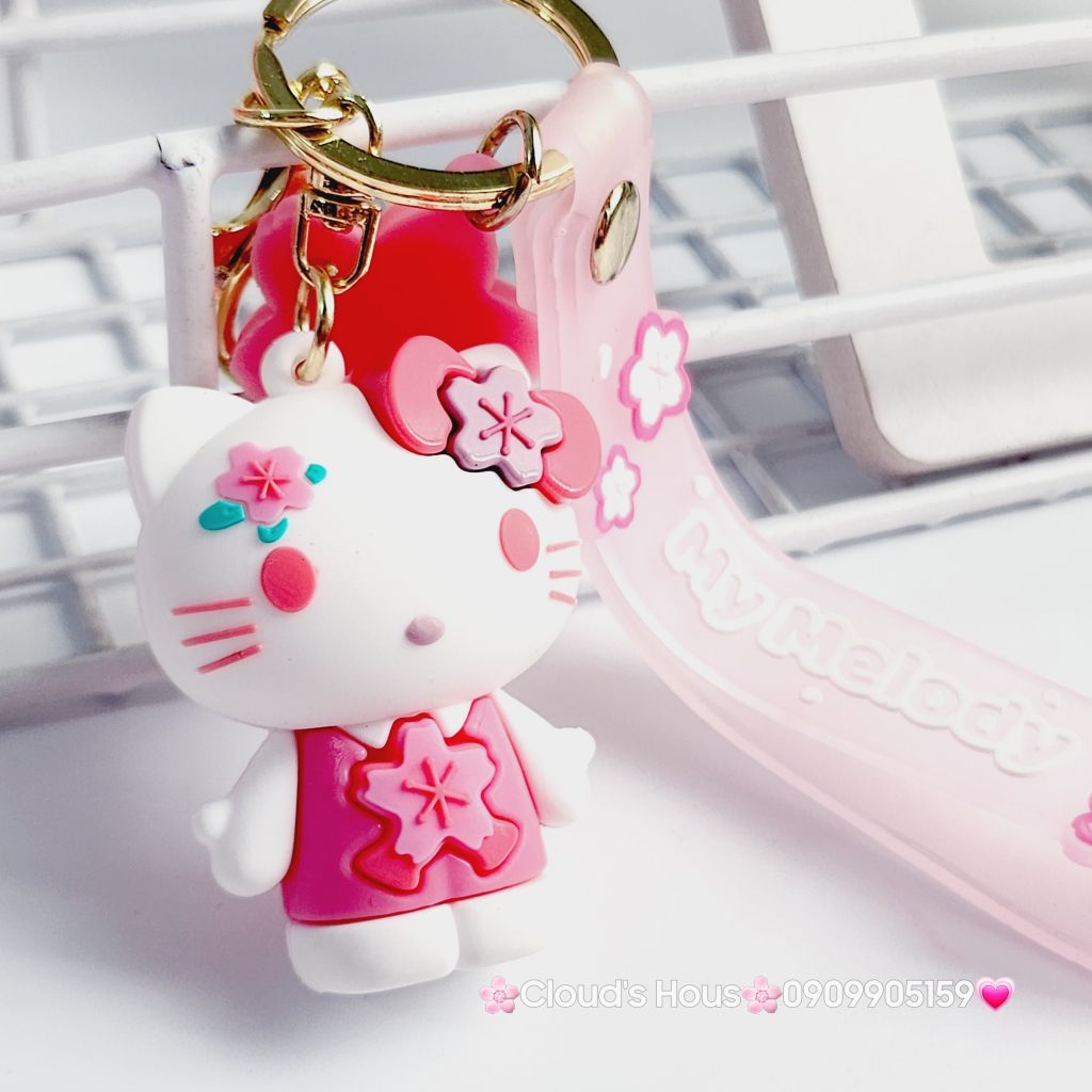 Móc Khoá Hoạt hình Sanrio Tone Trắng Hồng My Melody