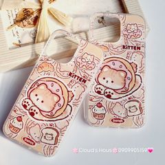 Case Ốp điện thoại iPhone Mèo bánh donut Kitten iPhone 11/12/13/14/15/Pro/Promax