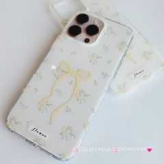 Case Ốp điện thoại iPhone Nơ Vàng Hoa nhí iPhone 12/13/14/15/16/Pro/Promax