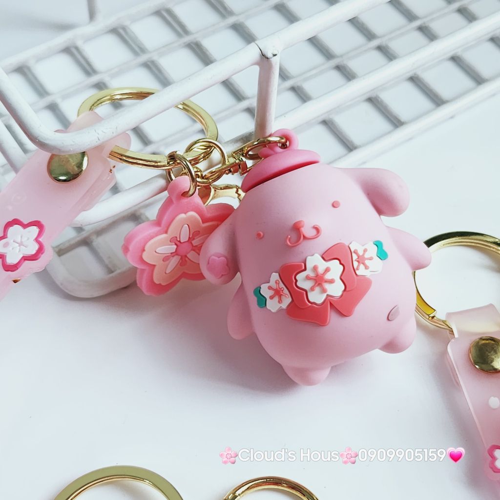 Móc Khoá Hoạt hình Sanrio Tone Trắng Hồng My Melody