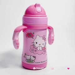 Bình nước giữ nhiệt Hello Kitty Có quai cầm cho bé