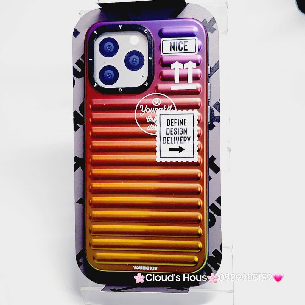 Case Ốp điện thoại iPhone Nhám Sọc ngang Hologram Youngkit chính hãng  iPhone 14/15/Pro/Promax