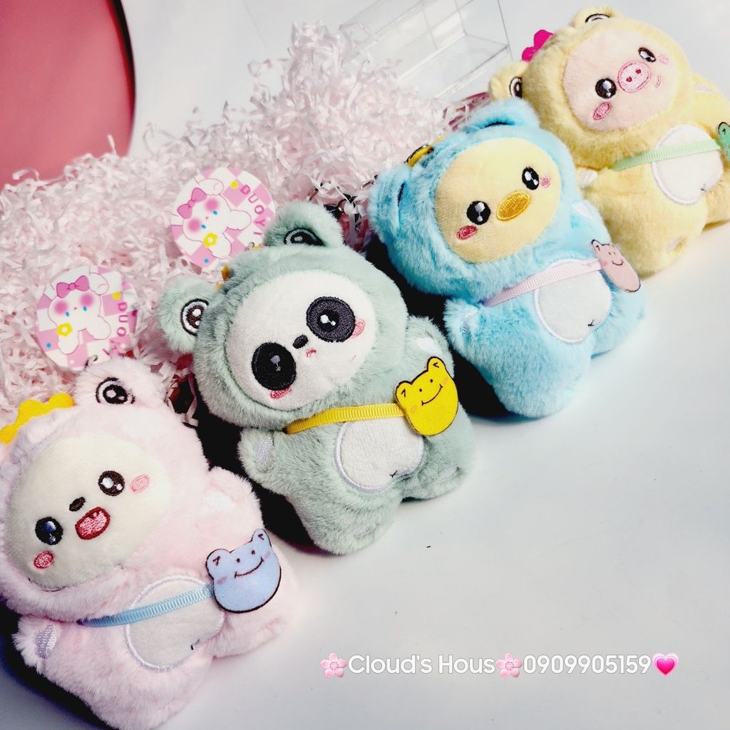 Móc Khóa Gấu Bông Đeo Túi Cosplay Nhiều Màu Dễ Thương (Có hương thơm)