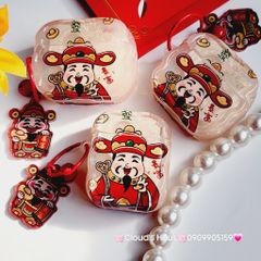 Cover Case Vỏ bảo vệ Airpod Ông Thần Tài Charm Thần Tài Có Chuông Airpod 1/2/3/Pro/Pro2 - TẾT
