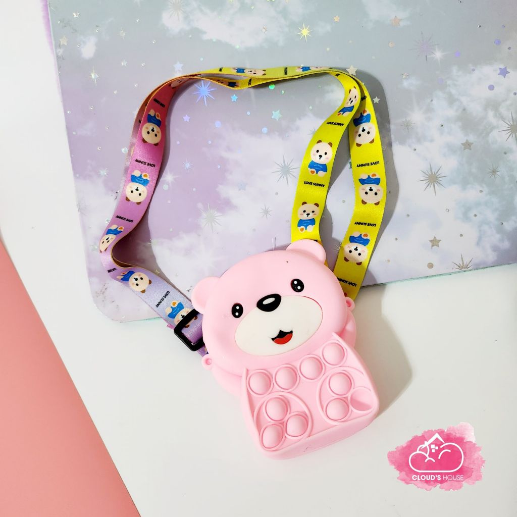 TÚI SILICONE/ POP IT ĐEO CHÉO CHO BÉ (Tặng kèm tai nghe)