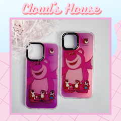 Case Ốp điện thoại iPhone Gấu dâu Lotso hologram iPhone 11/12/13/14/Pro/Promax