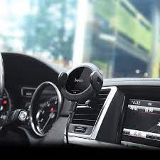 Kẹp điện thoại/Sạc nhanh không dây Kẹp giàn lạnh Xe hơi Sạc Điện Thoại Không Dây Trên Ô Tô HOCO CA35 Plus 10W Kiêm Giá Đỡ
